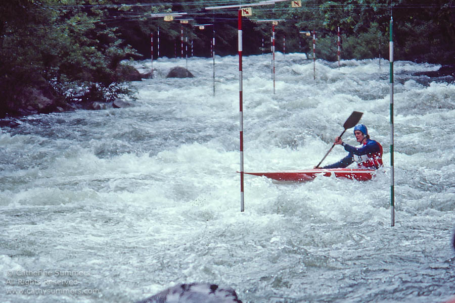 Slalom Kayaker at the 1979 US Team Trials on the Savage River - Sponged Effect