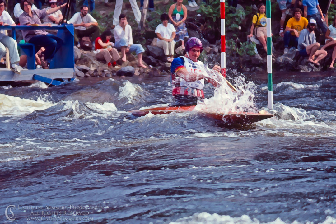 Davey Hearn at the 1979 Slalom Wolrd Championships - Dry Brush Effect
