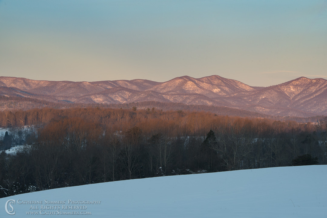 Winter Dawn on the Blue Ridge Mountains: Madison, Virginia