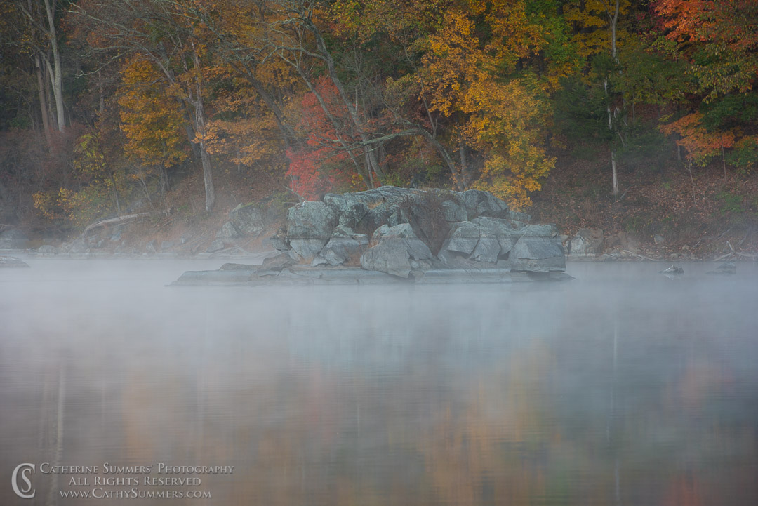 Autumn Colors and Reflections with Mist at Widewater: C&O Canal National Historic Park, Maryland