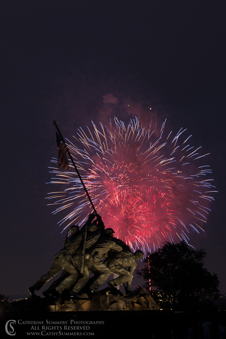 July 4th Fireworks at the USMC (Iwo Jima) War Memorial: Washington, DC