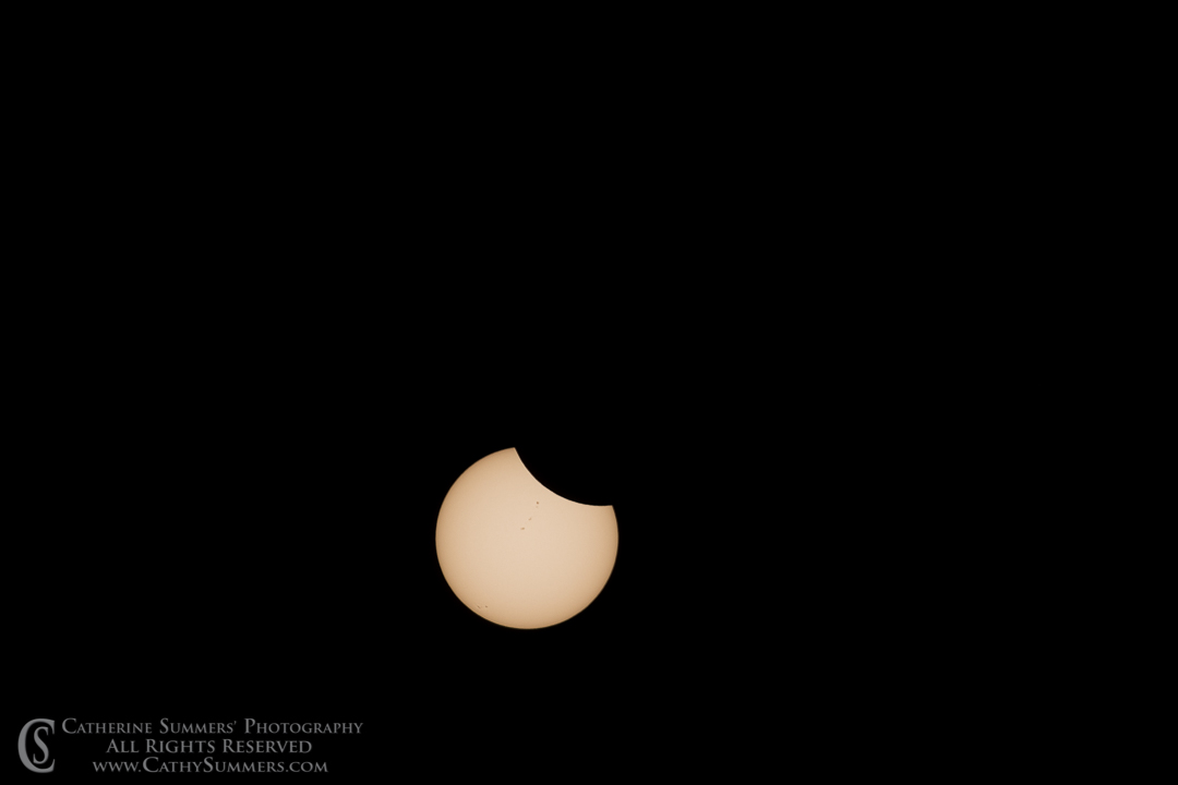 Eclipse Progressing - 2017 Solar Eclipse: Ashton, Idaho