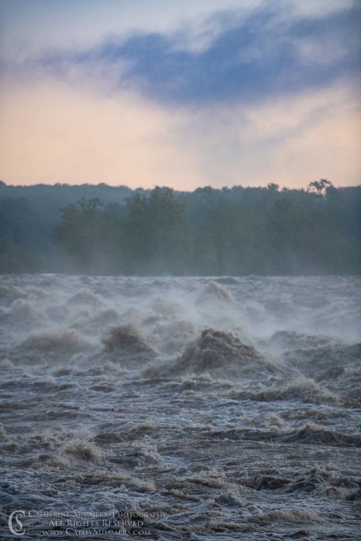 20180605_023: vertical, Great Falls National Park, Potomac, dawn, flooding, Potomac River
