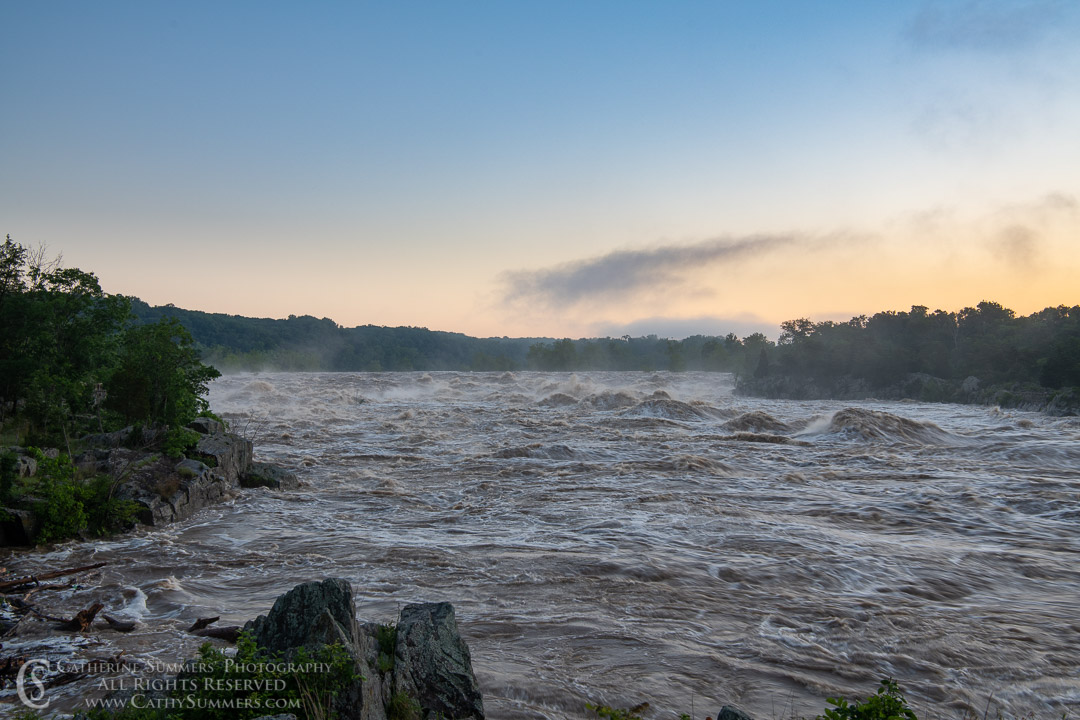20180605_033: horizontal, Great Falls National Park, Potomac, dawn, flooding, Potomac River, landscape