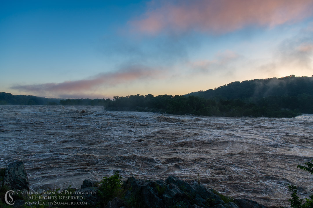 20180605_062: horizontal, Great Falls National Park, Potomac, dawn, flooding, Potomac River, landscape