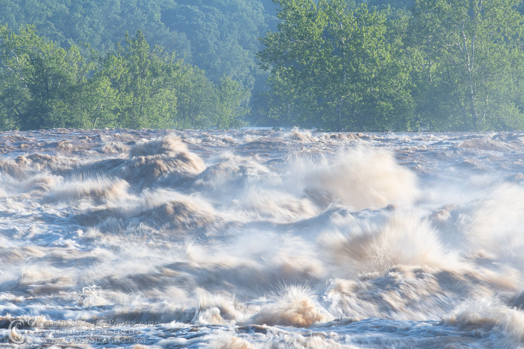 Flooded Potomac at Great Falls - Exploding Waves: Great Falls National Park, Virginia