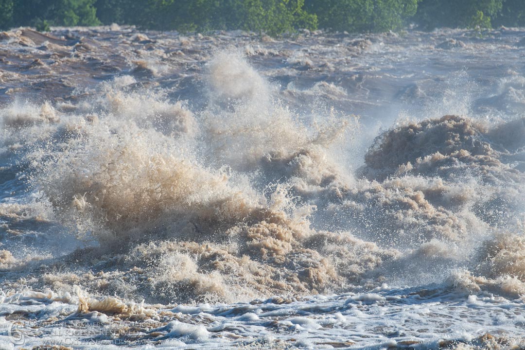 Exploding Waves on the Potomac River at a Flooded Great Falls: Great Falls National Park, Virginia