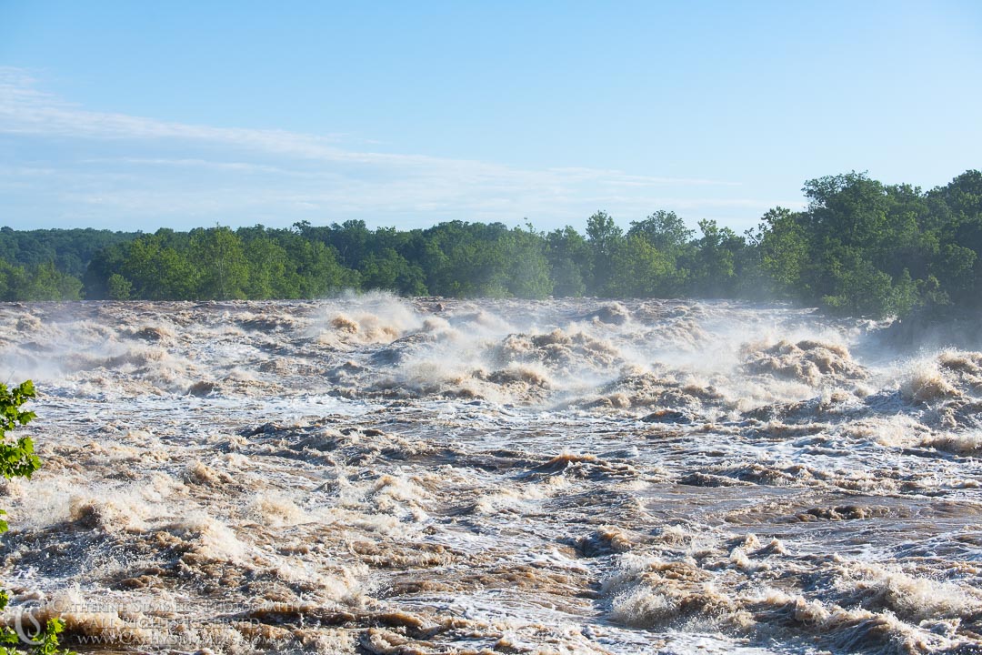 Flooded Potomac at Great Falls - Wide Angle View: Great Falls National Park, Virginia