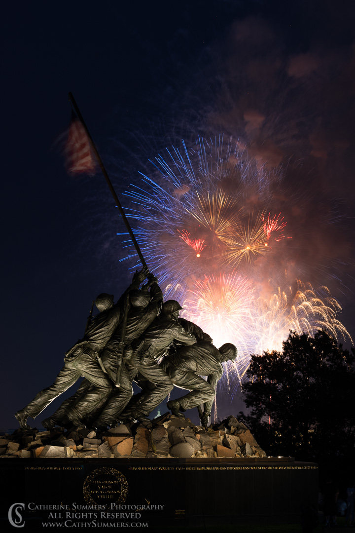 Fourth of July Fireworks at the USMC War Memorial