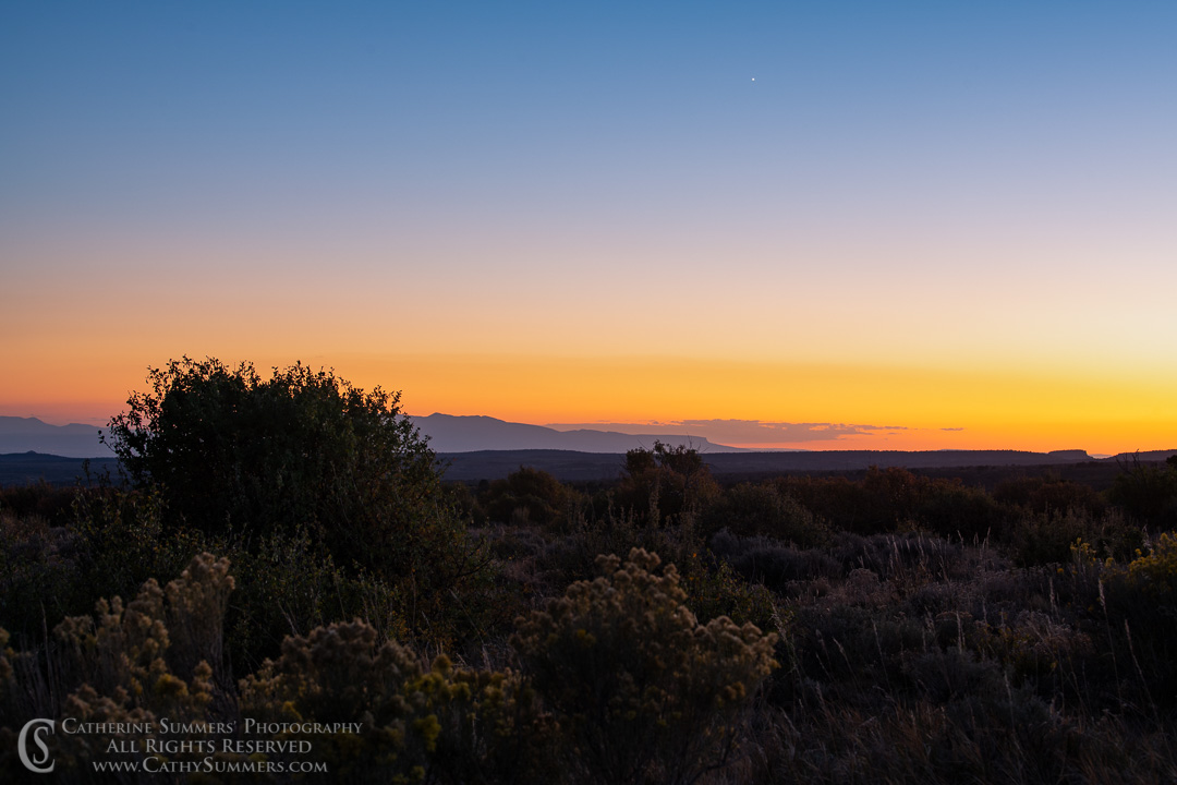 Sunset and Ute Mountains: Mesa Verde National Park