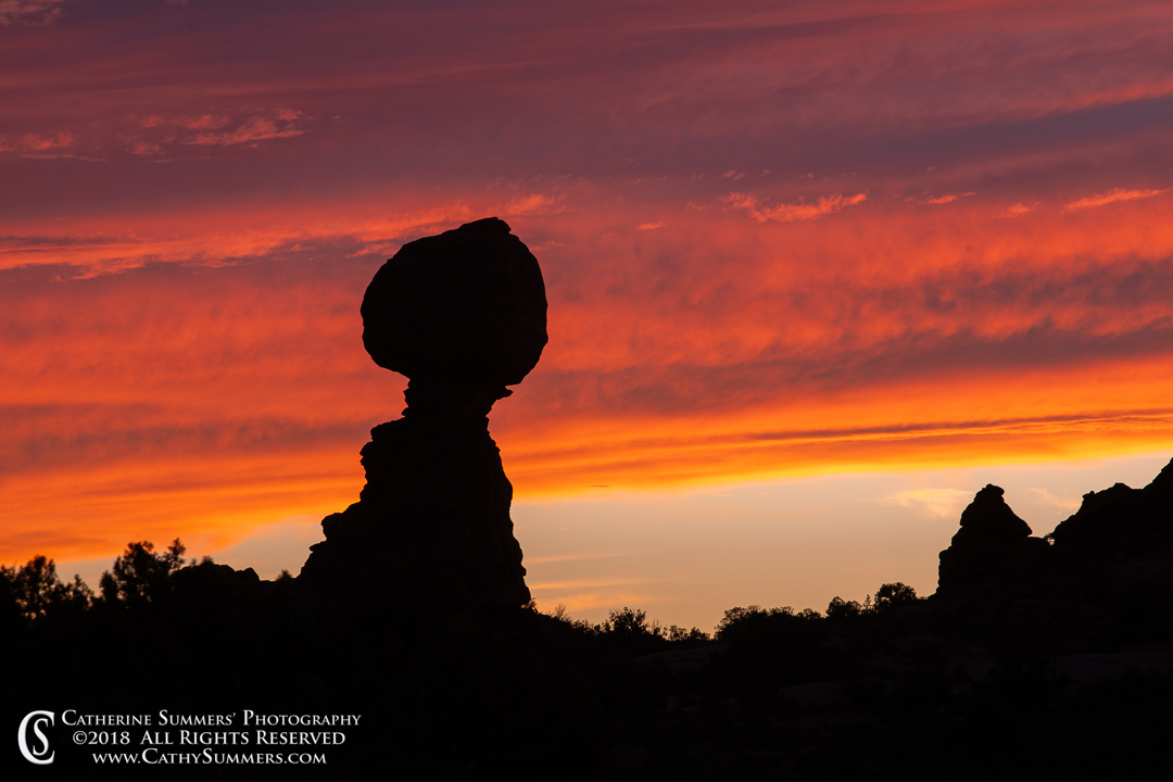 Balanced Rock Sunset Silhouette: Arches National Park