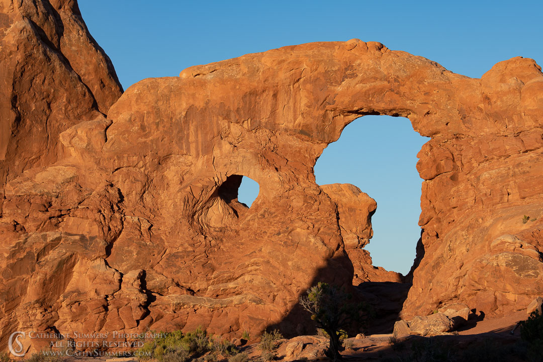 First Light on Tower Arch: Arches National Park