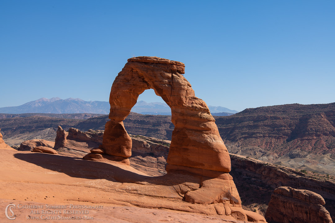 Late Afternoon Light on Delicate Arch and the La Sal Mountains: Arches National Park