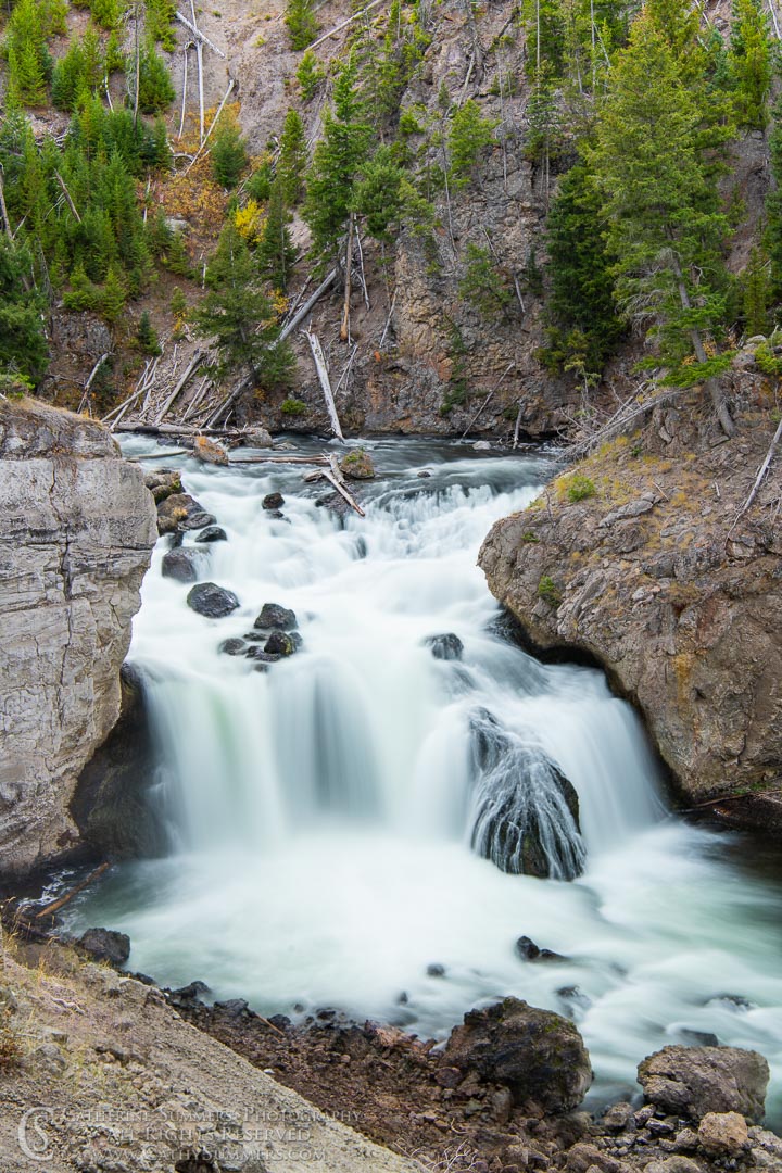 Long Shutter Speeds and the Lower Falls of the Firehole River: Yellowstone National Park