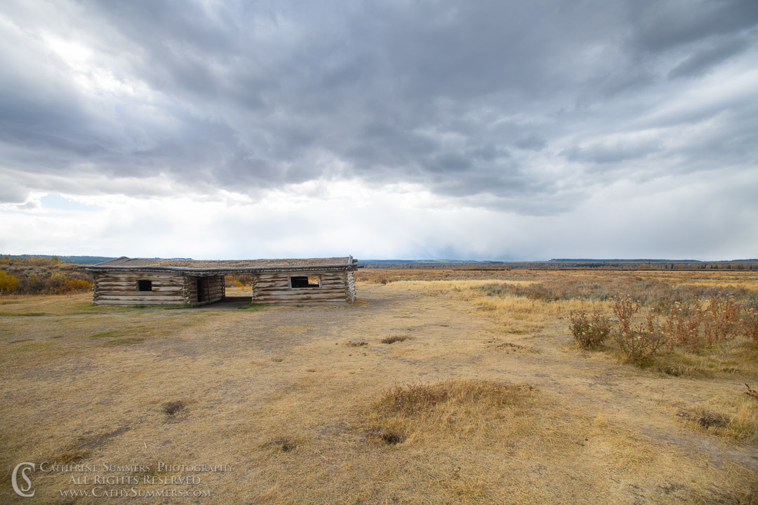 Cunningham Cabin and Storm Over the Tetons: Grand Teton National Park