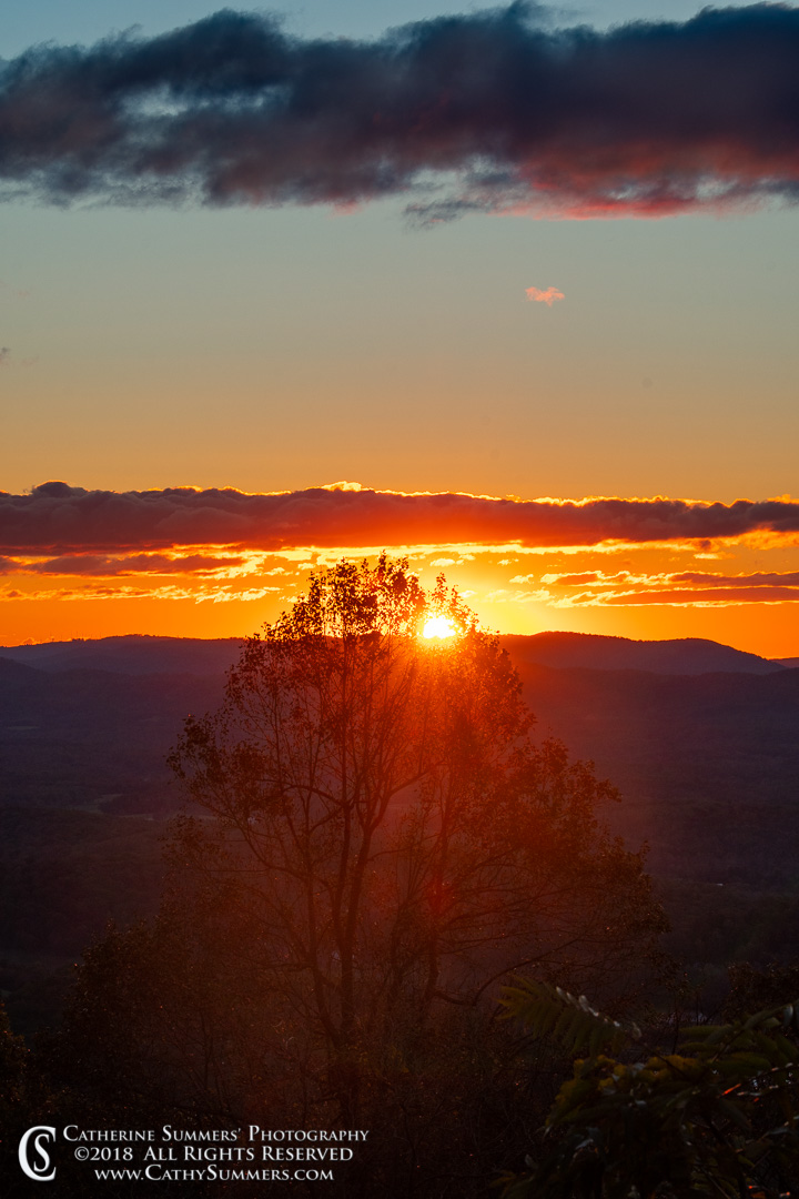 Sunrise Over Rockfish Valley from the Afton Overlook: Blue Ridge Parkway, Virginia
