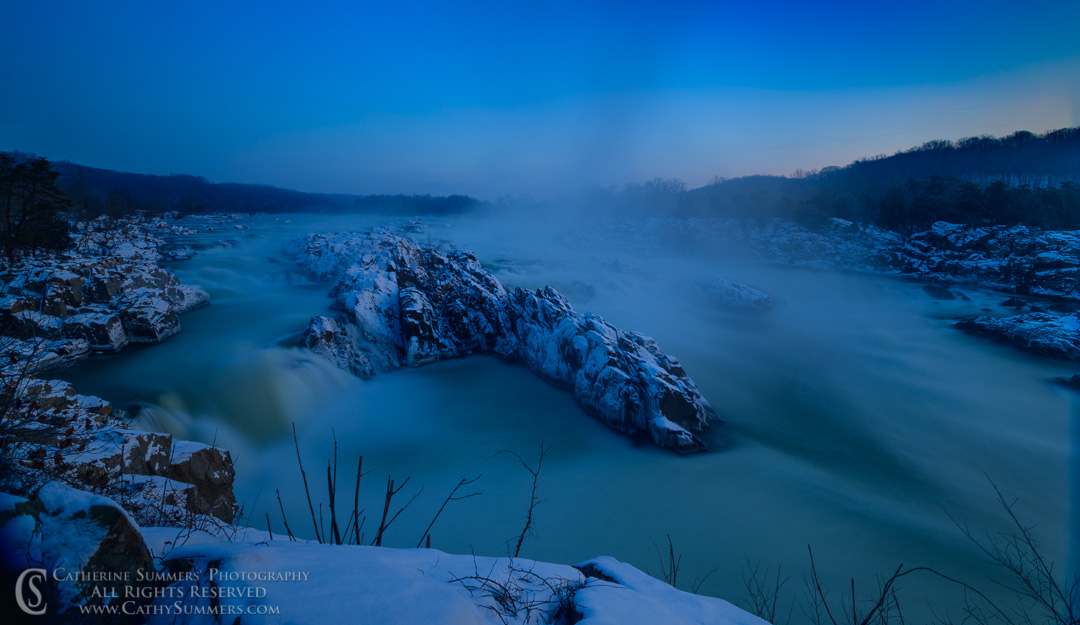Great Falls of the Potomac Before Dawn on a Winter Morning