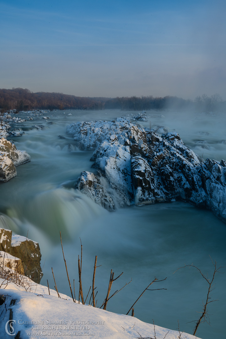 Long Exposure - Virginia Side of Great Falls of the Potomac on a Winter Morning