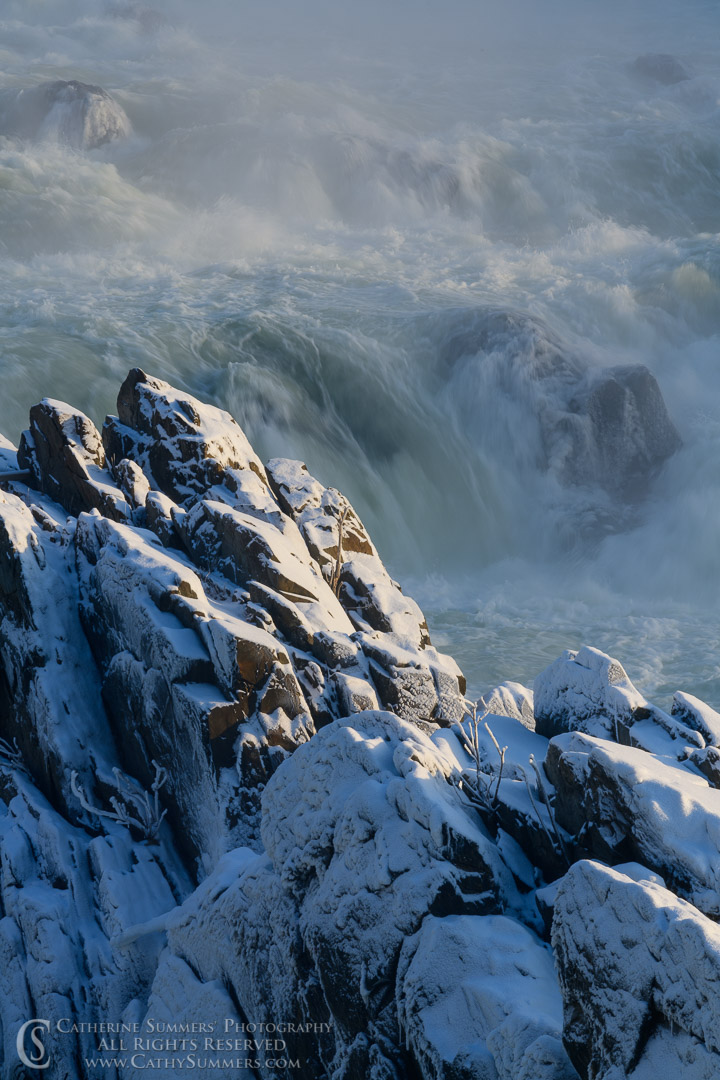Mist Shrouds Great Falls Of the Potomac on a Winter Morning