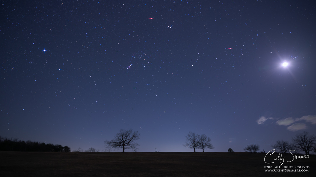 Orion Over Big Meadows on a Windy Night