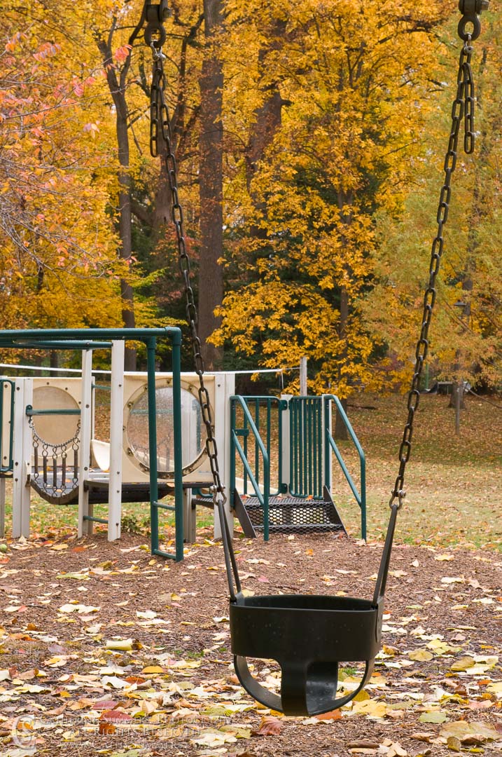 Empty Autumn Playground: Falls Church, Virginia