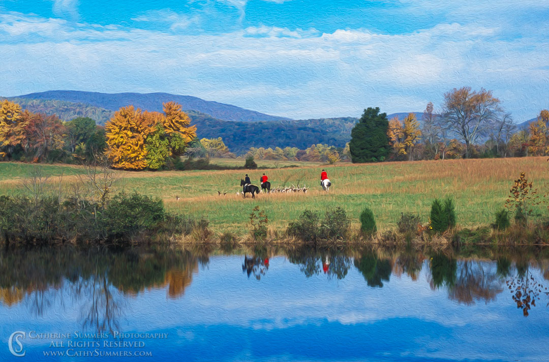Opening Hunt Reflection: Albemarle County, Virginia - Oil Paint Effect