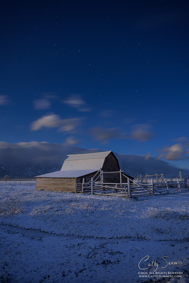 Moulton Barn in the Moonlight, Grand Teton National Park