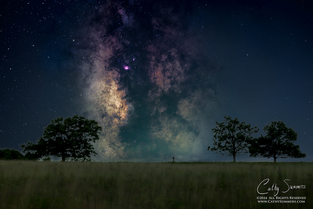 Dark Horse Nebula Jumping Over Trees at Big Meadows