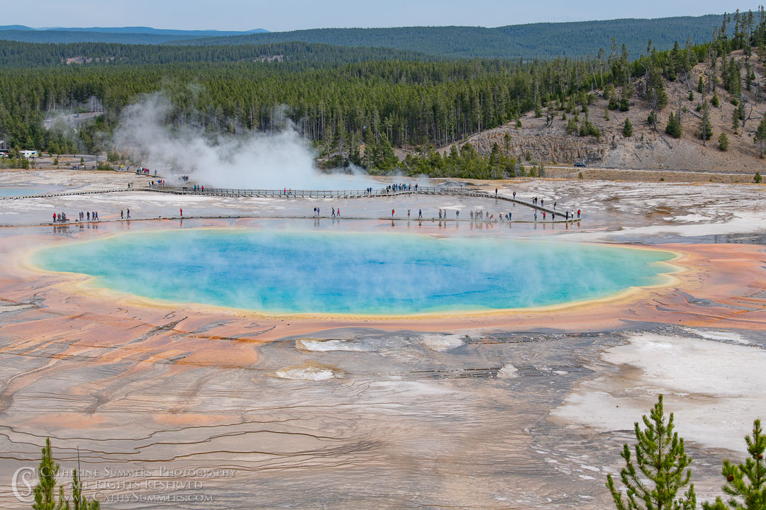 Grand Prismatic Spring from the Overlook: Yellowstone National Park