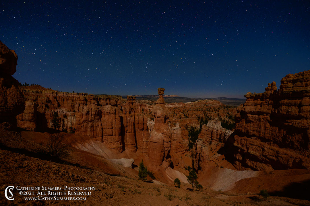 Thor's Hammer in Bryce Canyon Amphitheater Under the Stars as lit by a Waxing Moon - I took this photo as a possible foreground for a Milky Way composite.