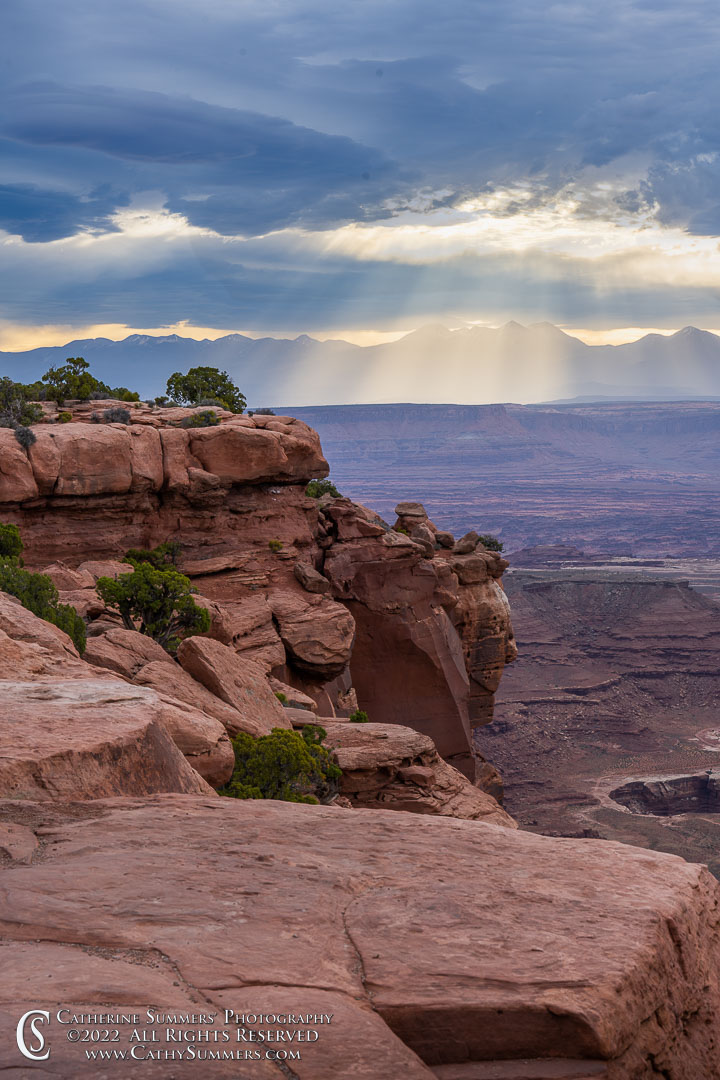 Sun and Clouds Over Grandview Point in Canyonlands NP