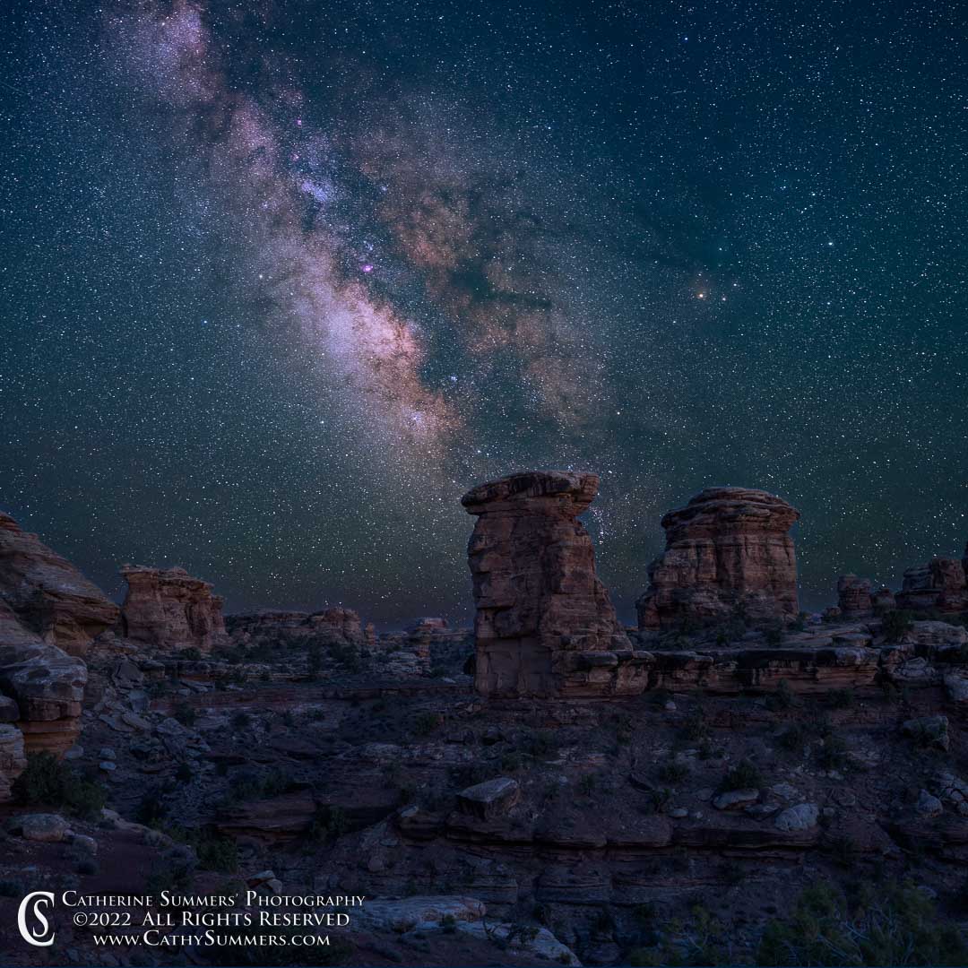 Milky Way Over Big Springs Canyon - Canyonlands National Park - The Needles