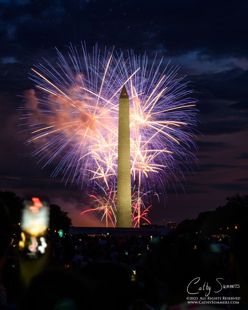 Fourth of July Fireworks Over the Washington Monument