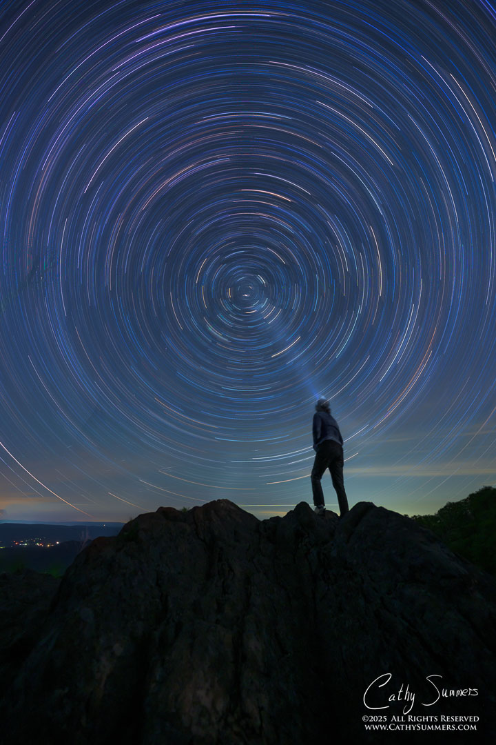 Star Trails Selfie at Jewel Hollow Overlook in Shenandoah National Park