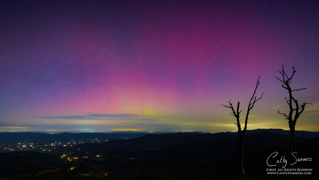 Aurora Borealis / Northern Lights from Shenandoah National Park