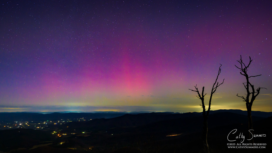 Aurora Borealis / Northern Lights from Shenandoah National Park