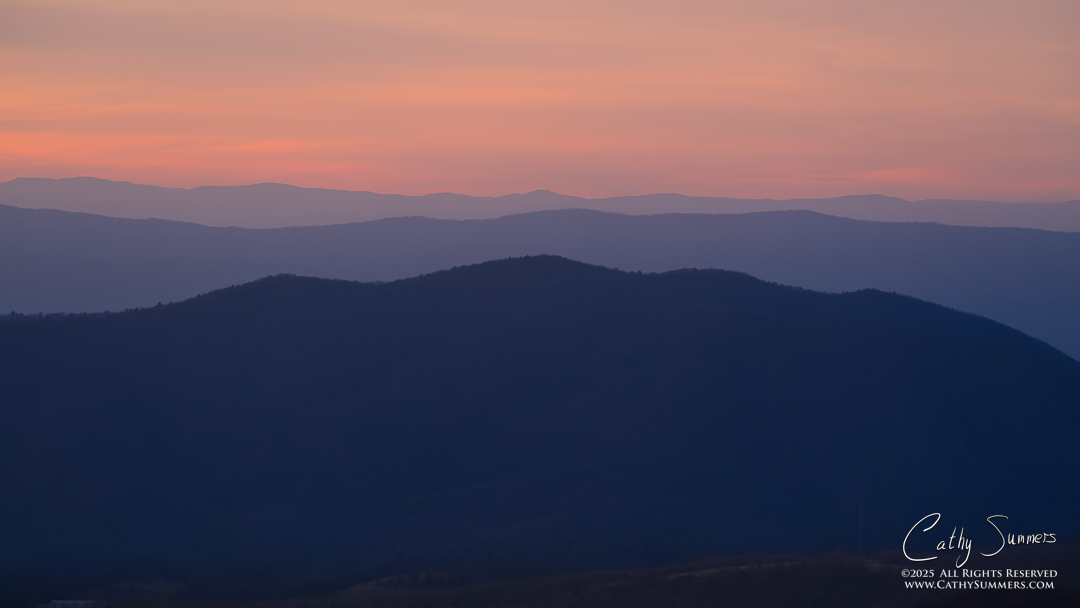 Blue Ridges at the End of a Winter Day in Shenandoah National Park