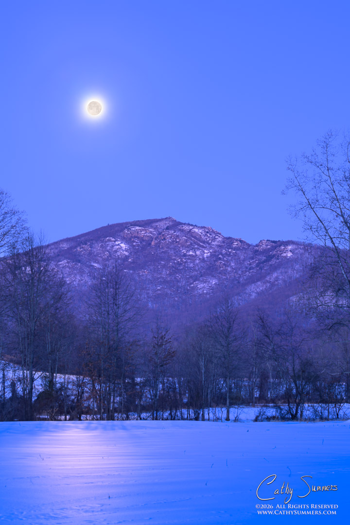 Snow Moon Over Old Rag