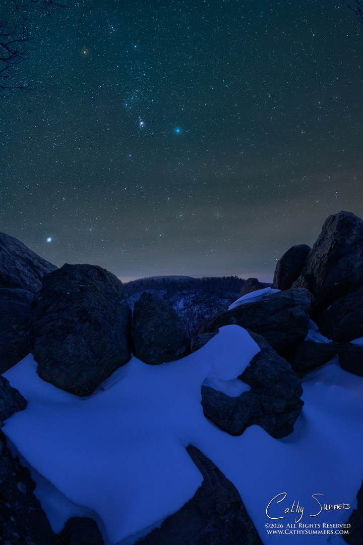 Orion at Hazel Mountain Overlook - Composite Photo
