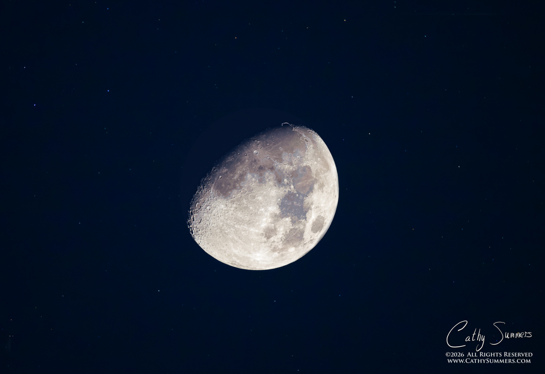 Waxing Moon and the Jewelled Handle - Composite Photo / Exposure Blend