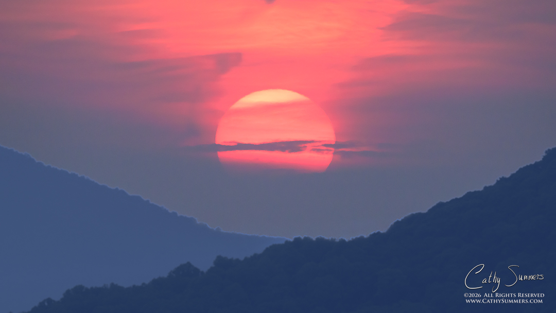 Smoky Sunrise in Shenandoah National Park