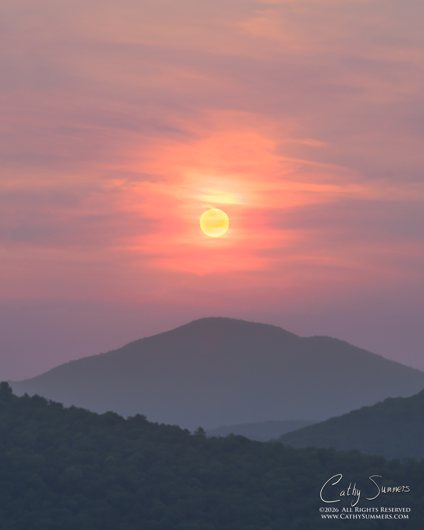 Smokey Sunrise in Shenandoah National Park