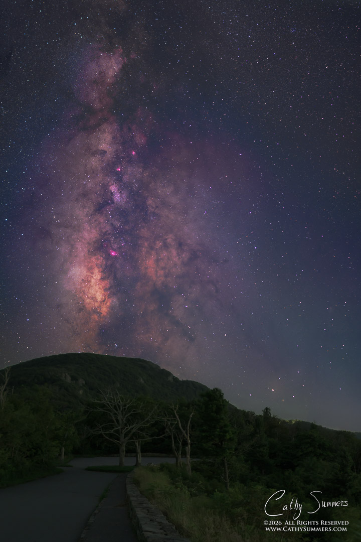 Late Season Milky Way Over Stony Man from the Stony Man Overlook, Shenandoah National Park - Composite Image