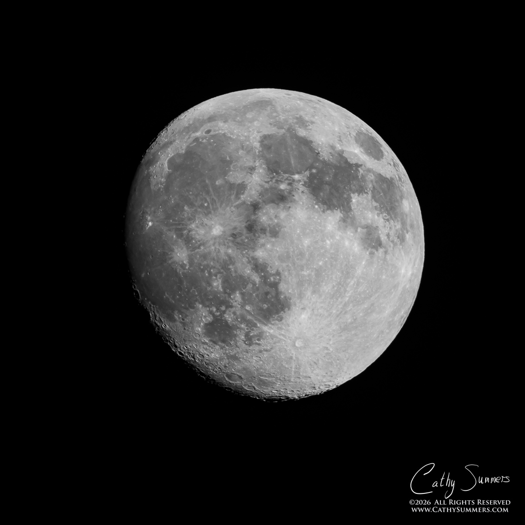 Waxing Hunters Moon - Black & White